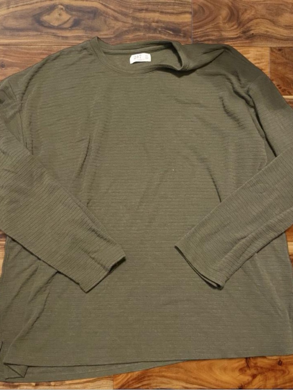 Maurices Olive Long Sleeve Crewneck Top